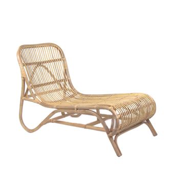 Chaise Longue En Bambou Kim Pomax Couleur Naturel Mobilier