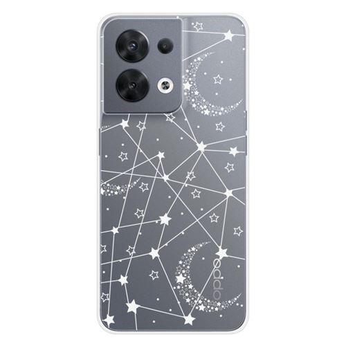 Coque en silicone imprimée compatible Oppo Reno 8 5G Lignes étoilées