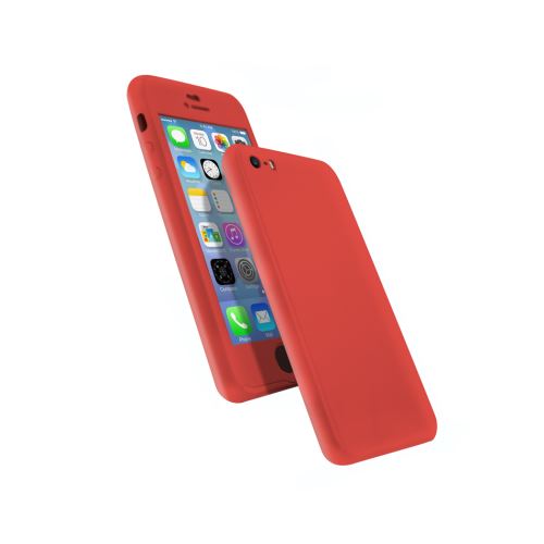 Wave Concept - Coque 360 En Rubber Pour Iphone 6/6s Rouge