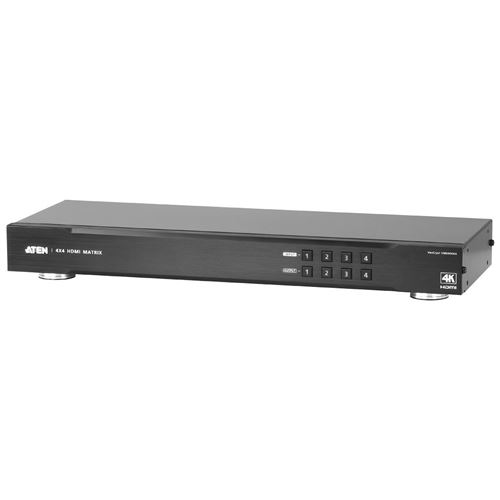 Aten Technology Noir Aten Vancryst 4 X 4 4K Hdmi Matrix Switch Vm0404ha - Commutateur Vidéo/Audio - De Bureau, Montable Sur Rack