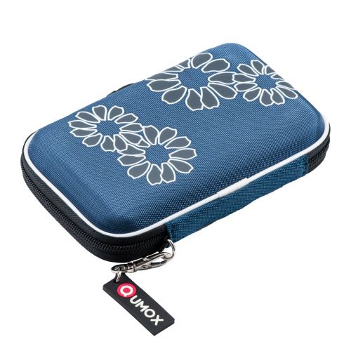 Qumox étui housse sac housse de protection pour disque dur externe 2,5 HDD - bleu fleur