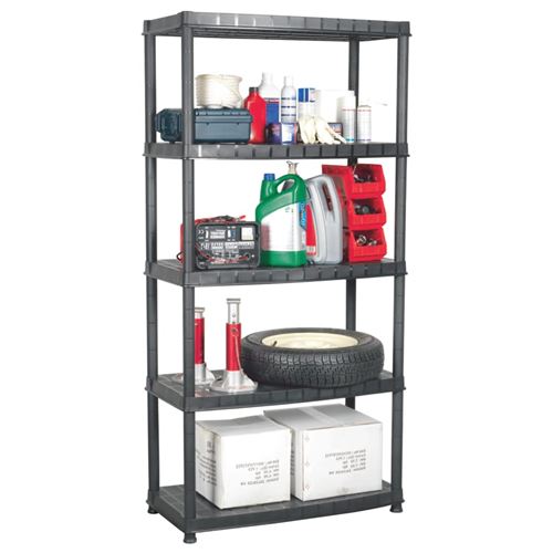 Vidaxl Noir Etagère De Rangement 5 Niveaux - Image 2