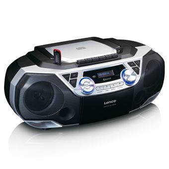 Radio portable DAB+/FM avec Bluetooth®, lecteur CD, cassettes et USB Lenco  SCD-720SI Noir-Argent - Radio - Achat & prix