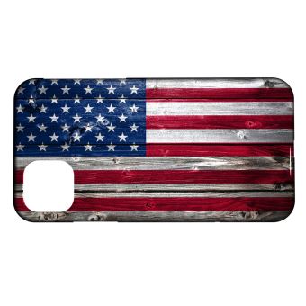 Coque Lady Liberty avec drapeau américain - Apple iPhone 16, 15, 14, 13 Coque Lady Liberty avec drapeau américain - Apple iPhone 16, 15, 14, 13