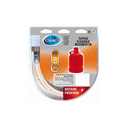 Tuyau gaz butane-propane 1,5m (validité 10 ans) pour cuisiniere ou table de cuisson fagor