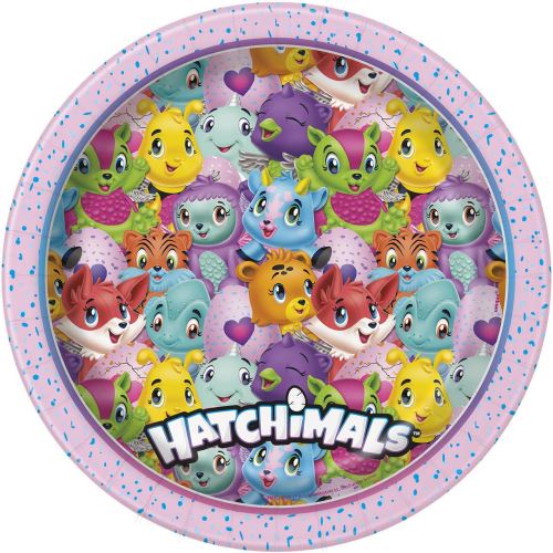 Hatchimals 9 pouces Assiettes à dîner [8] par paquet