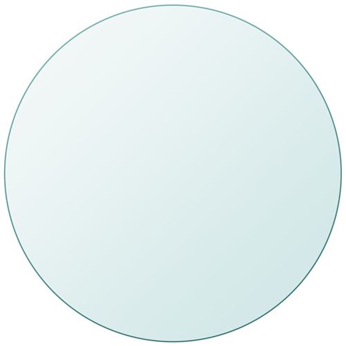 vidaXL Dessus de table ronde en verre trempé 400 mm