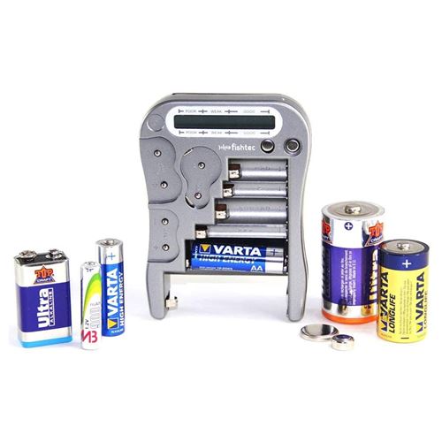 Pile électrique HyCell Batterietester LCD Testeur de piles LCD Numérique  LR03 (AAA), LR6 (AA), C, D, 9V, LR1, CR123A, CR2, CR-V3, 2CR5, CR-P2, piles  bouton