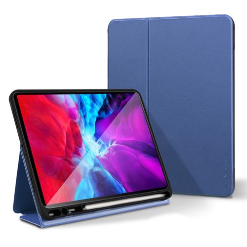 Etui en PU + TPU svelte avec support bleu pour votre Apple iPad Pro 12.9 pouces (2020)/(2018)