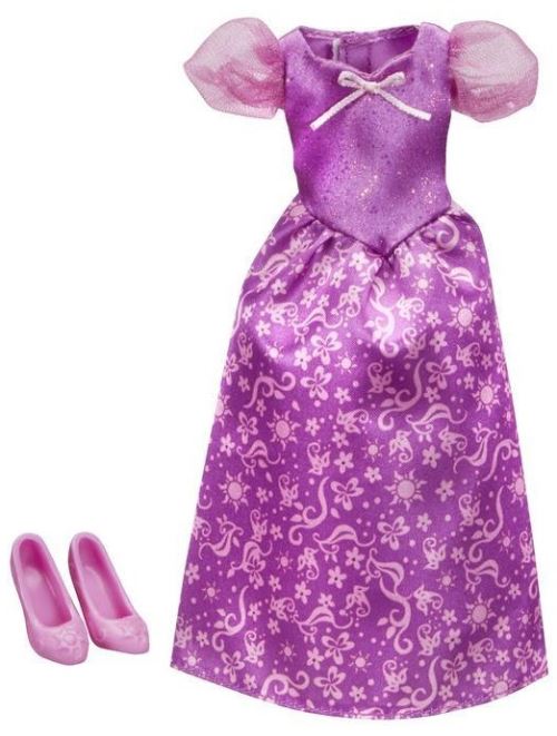 Disney princesse - poupee et mini-poupee - tenue princesse raiponce - robe rose et violette de bal avec chaussure - habit