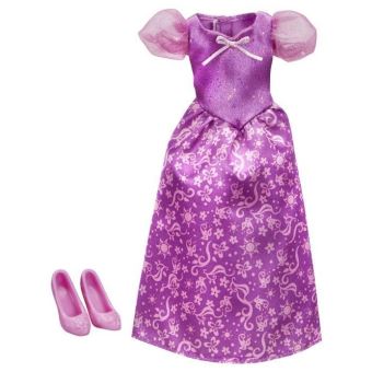Disney princesse - poupee et mini-poupee - tenue princesse raiponce - robe  rose et violette de bal avec chaussure - habit - Poupée - Achat & prix