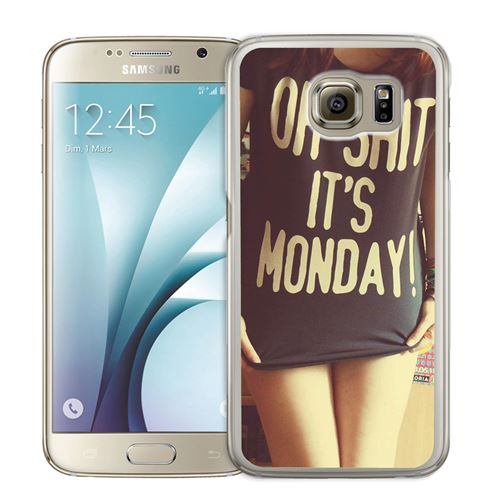 Coque pour Samsung Galaxy S7 oh shit monday girl