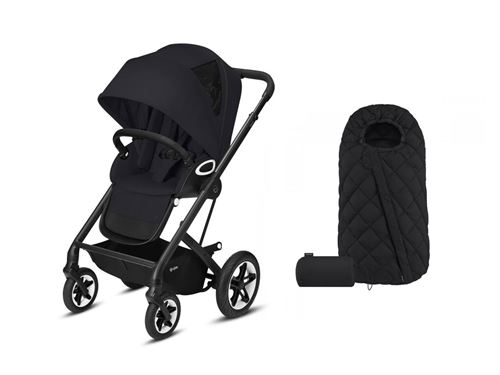 Cybex - Poussette Talos S et chancelière Snogga - Noir - Deep black - black -