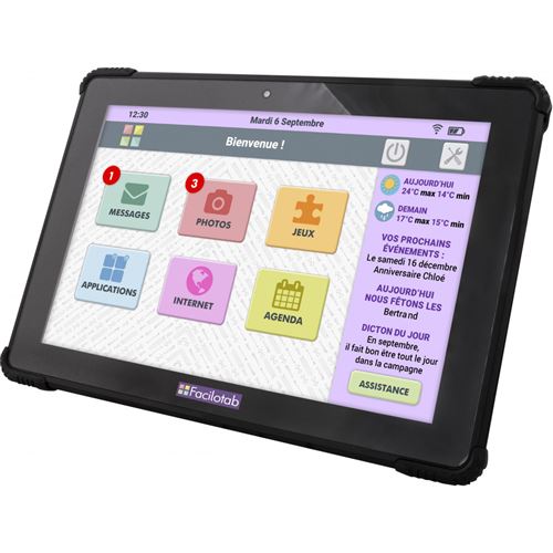 Tablette Tactile Senior Facilotab L Onyx 10,1 32 Go Noir WiFi 4G