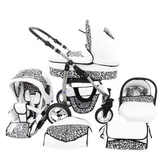 poussette trio leopard