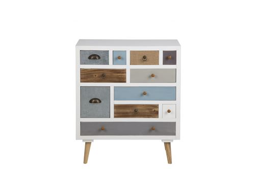 Commode moderne en bois 11 tiroirs L70 - THALIA