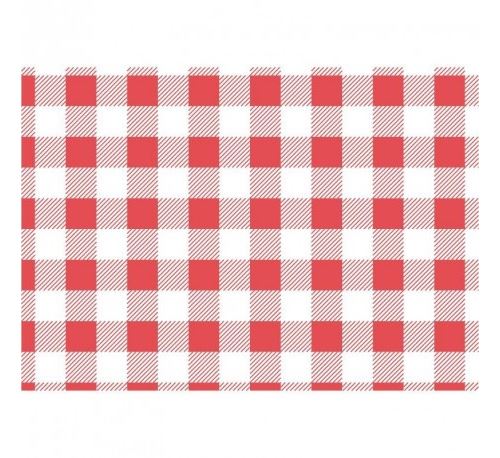 Papier sulfurisé vichy rouge 190x310mm lot de 200