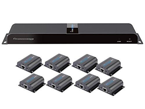 Techly extender splitter hdmi 1 x 8 avec ir sur câble cat. 6 jusquà 50 m