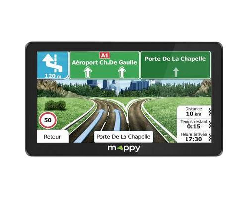 Mappy maxi e738 navigateur gps 7'' carte a vie int
