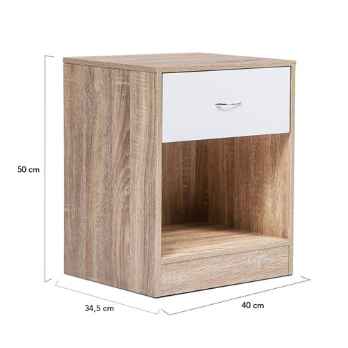 Chevets Table De Chevet Bois Blanc Achat Vente Chevet Chevets