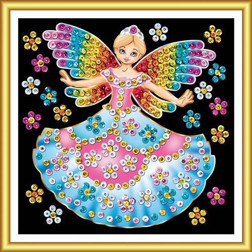 Tableau sequin art 60 princesse pour débutant - sequin art