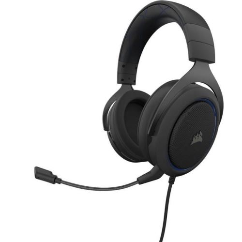 CORSAIR Gaming HS50 PRO STEREO - Koptelefoon - over oor - met bekabeling - 3,5 mm-stekker - blauw