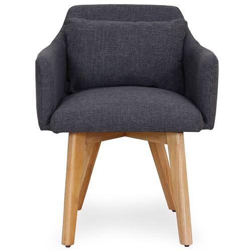 Chaise / Fauteuil scandinave Gybson Tissu Gris foncé