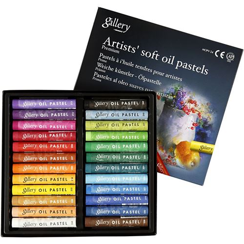 Creotime Galerie Pastel à L'huile Multicolore 7 Cm 24 Pièces