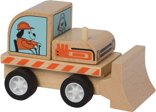 Manhattan Toy bulldozer Varoom bois junior 10 cm bois naturel