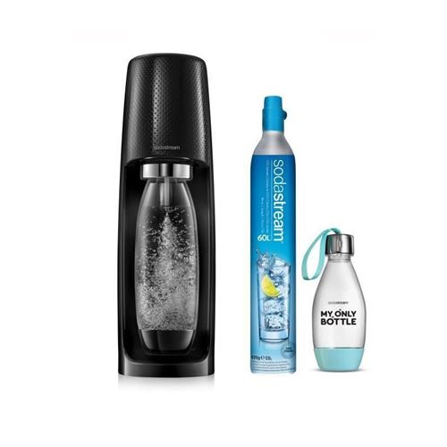 Sodastream Pack Machine A Soda Spirit Noire Pastel + Ma Petite Bouteille Style 0.5l Lv