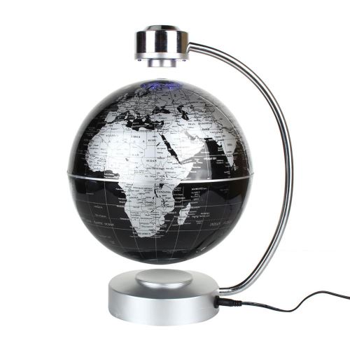 Globe flottant à lévitation magnétique mystérieusement suspendu