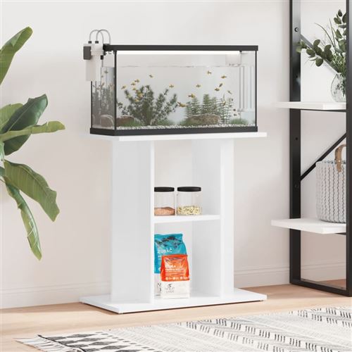 Meilleurs prix pour vidaXL Support d'aquarium blanc brillant 60x30x60 cm bois d'ingénierie