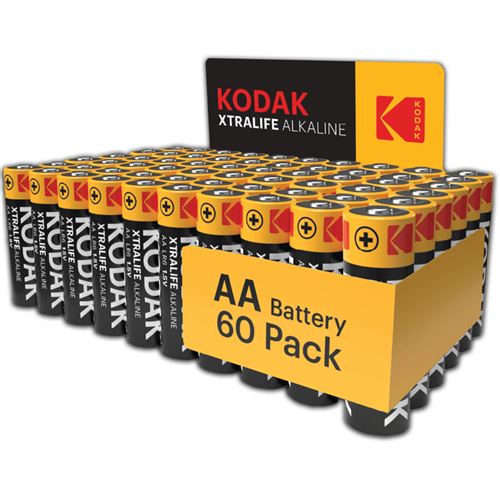KODAK Xtralife Piles AA-LR6 Alcaline 1,5V – Pack de 60
