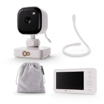 Ecoute bebe Kinderkraft NITEEYE TRAVEL babyphone portable écran 4,3 sans Wi-Fi vision nocturne VOX audio bidirectionnel blanc - 1