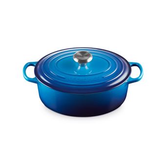 LE CREUSET Cocotte Oval Evolution en Fonte émaillée 31 cm Azure - 1