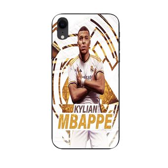 Coque iPhone XR Kylian Mbappe Real Madrid wallpaper celebration - 1