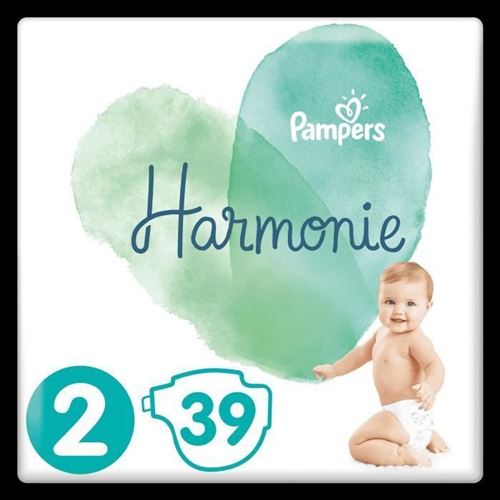 PAMPERS Couches Harmonie taille 2 4-8 kg - 39 couches - Couche bébé - Achat  & prix