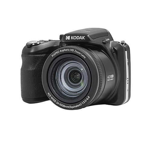Pack Appareil Photo AZ425 Bridge Zoom 42x Vidéo Full HD avec Batterie et Étui Kodak Noir
