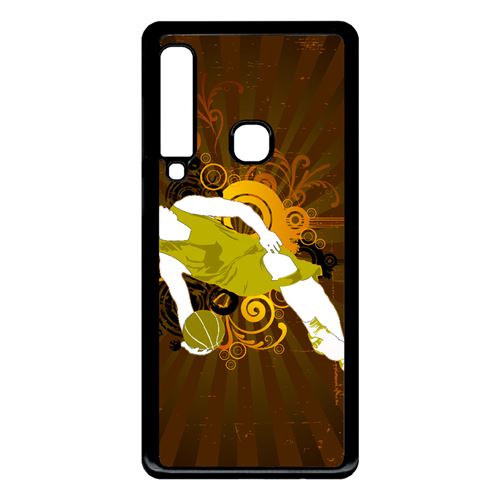 Coque My-Kase pour Galaxy A9 (2018) - basketball vector - Plastique Noir