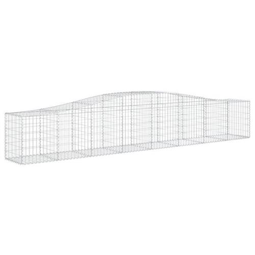 Panier De Gabions Arqué - Cage à Gabion Jardin Fer Galvanisé - Barrière Décorative Et Insonorisante Multi-Modèles