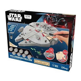 Maquette en bois a peindre Woodworx Star Wars - Faucon Millenium