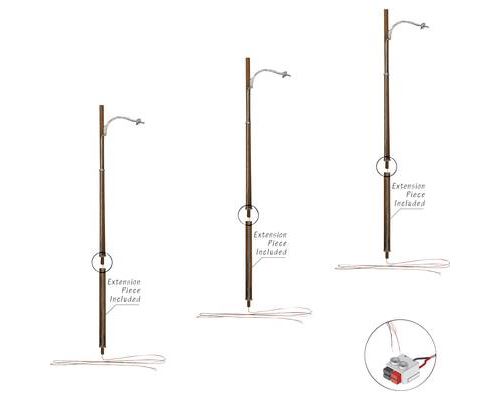 Réverbère sur mât en bois simple Woodland Scenics WJP5630 H0 3 pc(s)