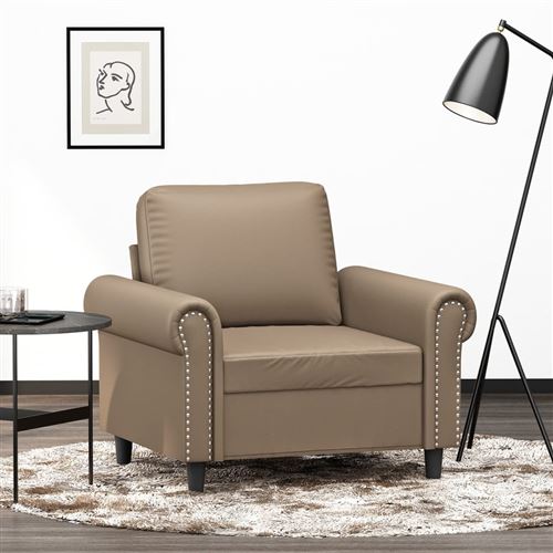 Vidaxl Fauteuil Cappuccino 60 Cm Similicuir - Image 2