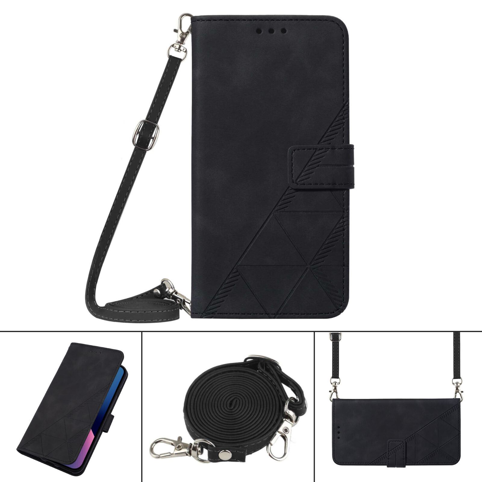 Coque Portefeuille Pour Honor X5C Plus - Cuir PU, Protection TPU, 2 Emplacements Cartes, Support Magnétique - Marron - 10