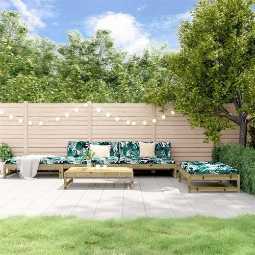 Non Communiqué Beige Salon De Jardin Modulable Vidaxl Bois Bois 5 Pieces X 120 X 69 5 Personnes
