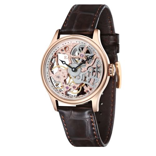 Montre homme Earnshaw BAUER ES-8049-03 automatique - cadran or rose