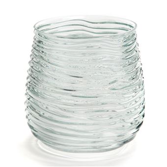Vase strie mer rond 17 cm - Amadeus - Transparent - Verre - 1