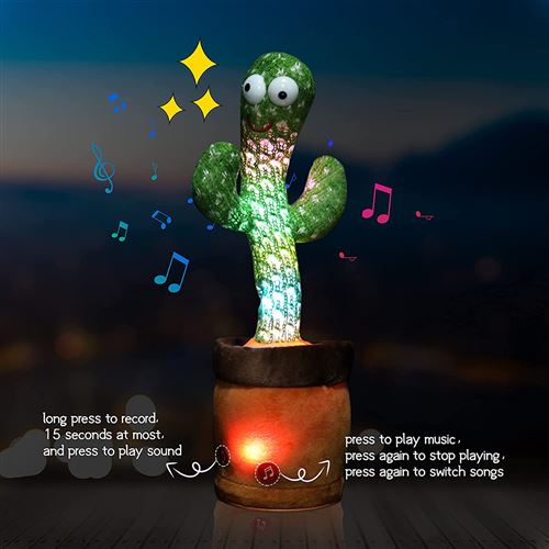 SHOP-STORY - CACTUS GRINGO - Peluche Cactus qui Danse, Chante et Répète au  meilleur prix