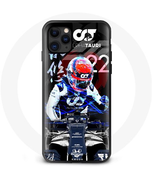 Coque iphone 12 Bleu Formule 1 yuki tsunoda Maniacase