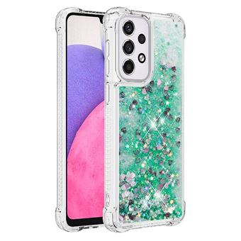 Samsung Galaxy A33 5G de Étui Pour de téléphone Liquide clair qui s' TPU protecteur Antichoc Paillettes scintillant mignon Sables mouvants GANGXUN Vert - 1
